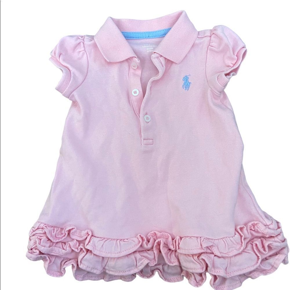 Ralph Lauren Pink Polo Dress with Blue Pony
